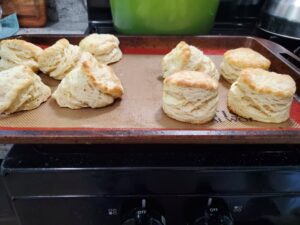 The less glamorous biscuits. Still pretty, but you can see just how many decided to flop over on me. 